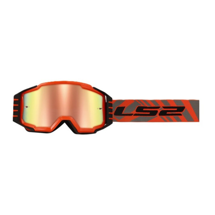 Ls2 Charger Pro Goggle H-v Orange With Iridium Visor