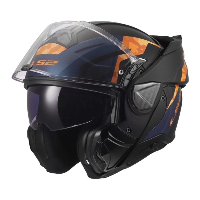 Casco Modulare Ls2 Ff910 Advant II Glide Black Orange