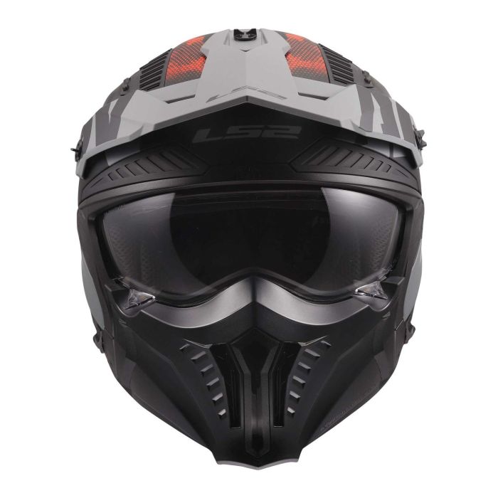 Casco Jet Ls2 Of606 Drifter Gas 06 Grey Red