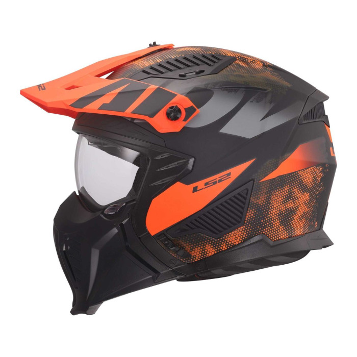 Casco Jet Ls2 Of606 Drifter Gas 06 Grey Orange