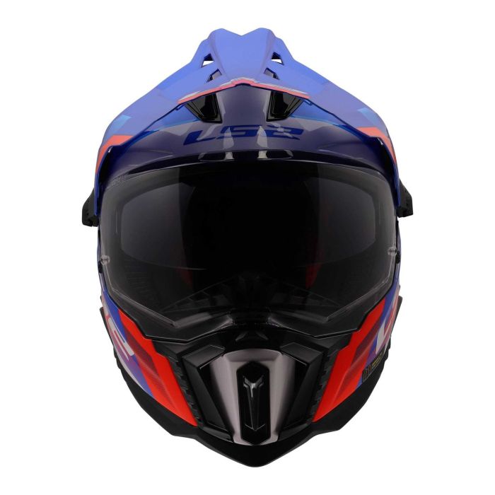 Casco Adventure Ls2 Mx701 Explorer Hexa 06 White Blue Red
