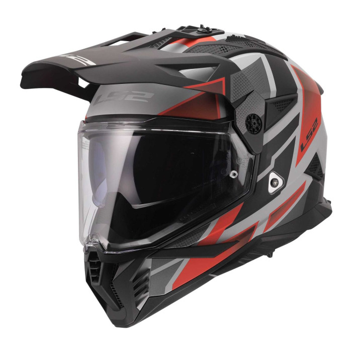 Casco Adventure Ls2 Mx702 Pioneer II Block 06 Grey Red