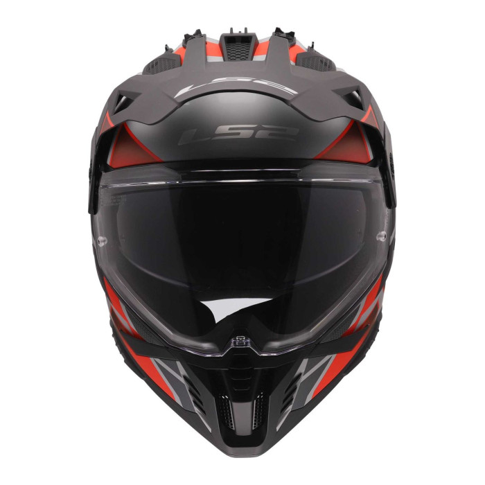 Casco Adventure Ls2 Mx702 Pioneer II Block 06 Grey Red