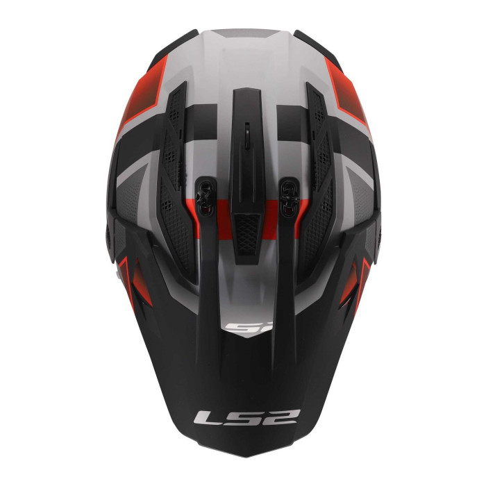 Casco Adventure Ls2 Mx702 Pioneer II Block 06 Grey Red