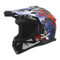 Casco Cross Ls2 Mx708 Fast II Grotesk 06 White Blue Red