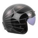 Casco Jet Ls2 Of601 Bob II Cosmic 06 Black Grey