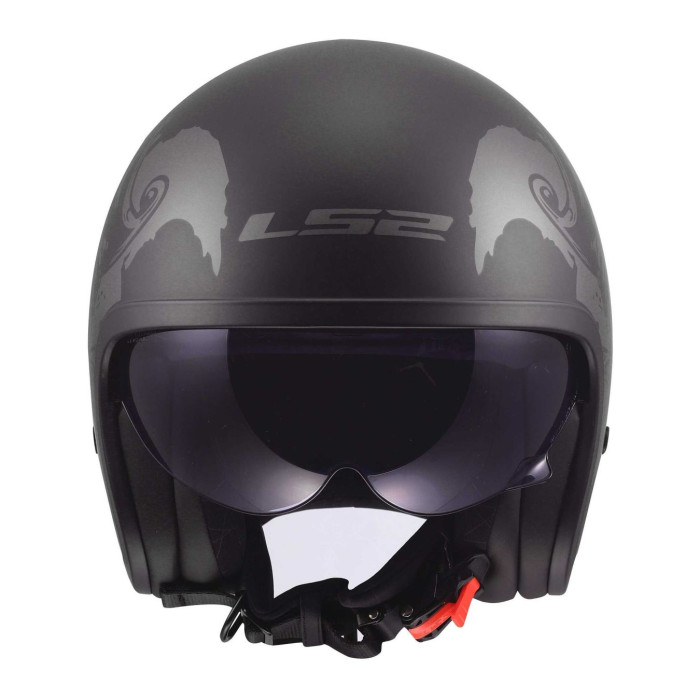 Casco Jet Ls2 Of599 Spitfire II Willy 06 Black Grey