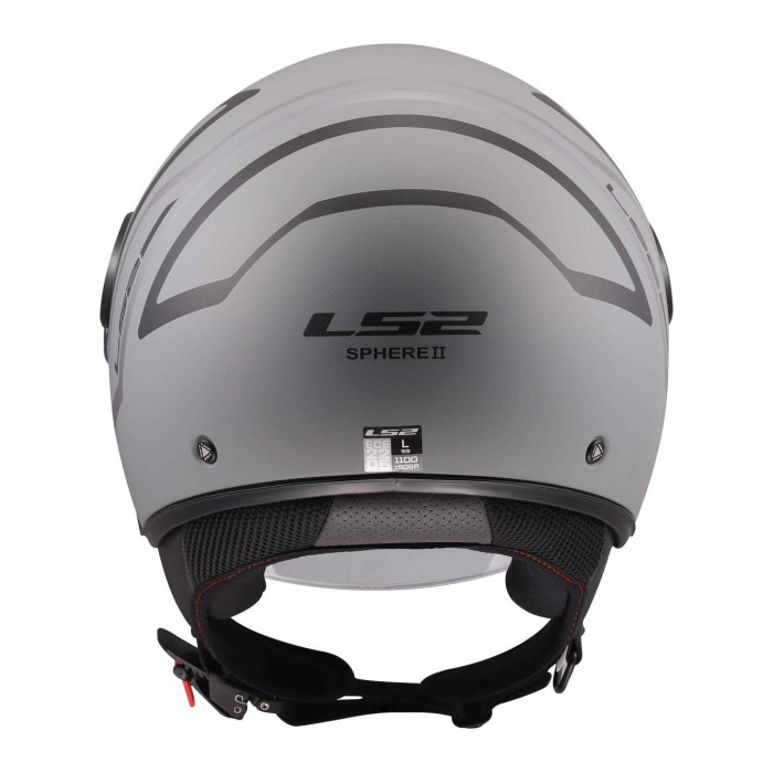 Casco Jet Ls2 Of558 Sphere Lux II Minim 06 Black Grey