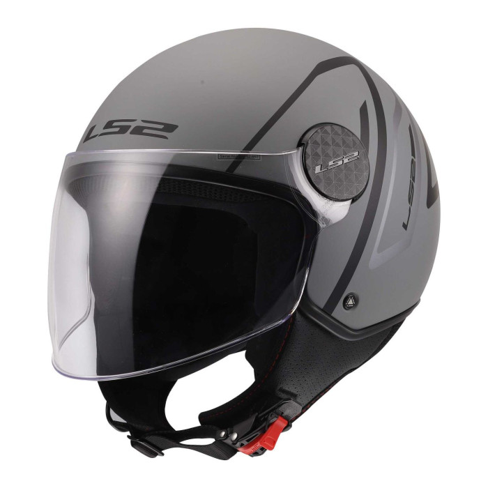 Casco Jet Ls2 Of558 Sphere Lux II Minim 06 Black Grey