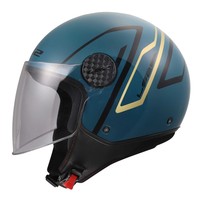 Casco Jet Ls2 Of558 Sphere Lux II Minim 06 Blue Teal