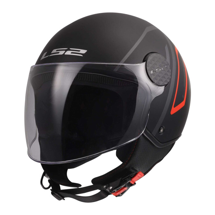Casco Jet Ls2 Of558 Sphere Lux II Minim 06 Black Red