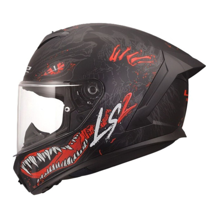 Casco Integrale Ls2 Ff820 Rapid III Kaiju II Black Red White