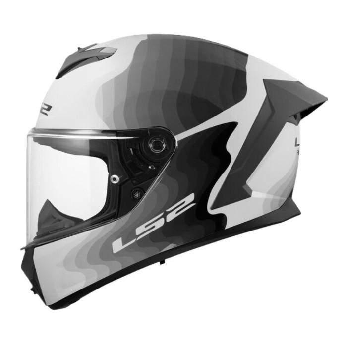 Casco Integrale Ls2 Ff820 Rapid III Flow White Grey