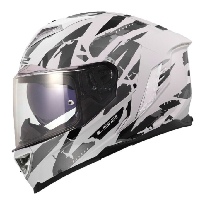 Casco Integrale Ls2 Ff818 Storm III Kaos White Grey