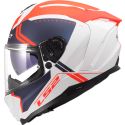 Casco Integrale Ls2 Ff817 Challenger II Titan White Blue Red