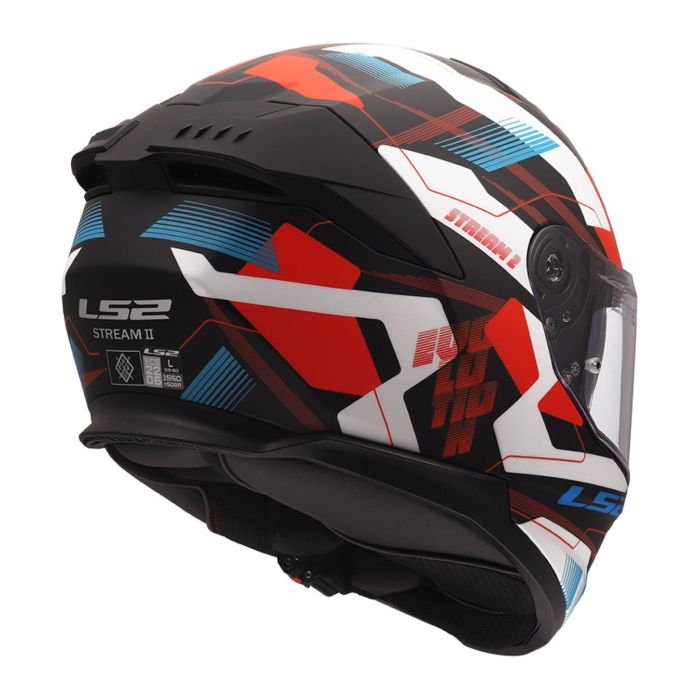 Casco Integrale Ls2 Ff808 Stream II Mika 06 White Blue Red