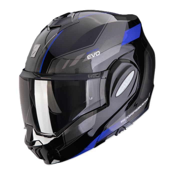 Casco Ribaltabile Scorpion Exo-tech Evo Socius Nero Blu