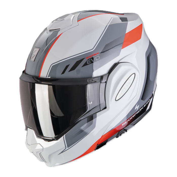 Casco Ribaltabile Scorpion Exo-tech Evo Socius Grigio Rosso