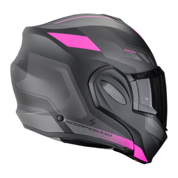 Casco Ribaltabile Scorpion Exo-tech Evo Socius Nero Opaco Rosa