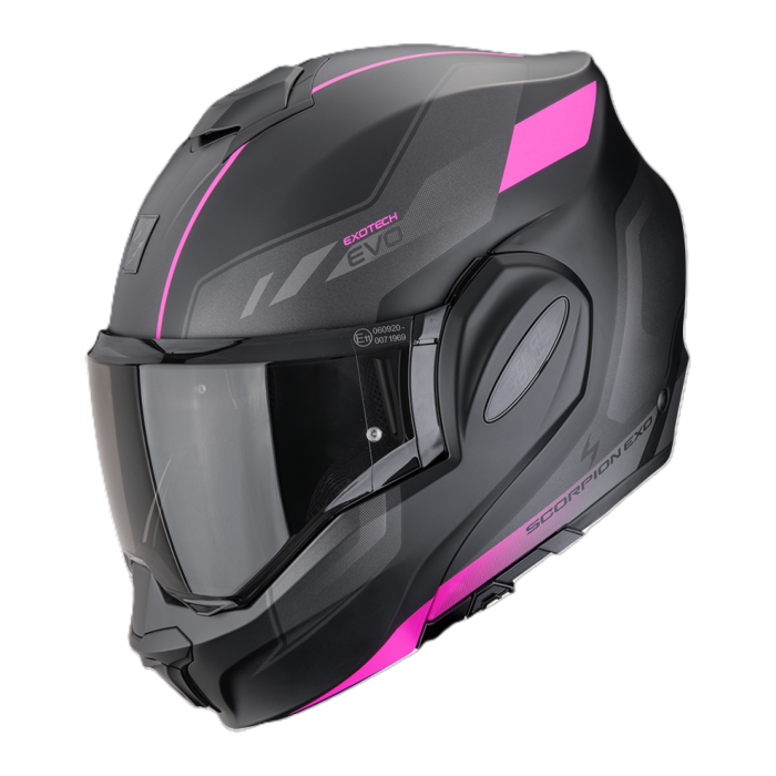 Casco Ribaltabile Scorpion Exo-tech Evo Socius Nero Opaco Rosa