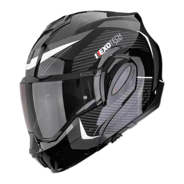 Casco Ribaltabile Scorpion Exo-tech Evo Pro Acuti Nero Argento