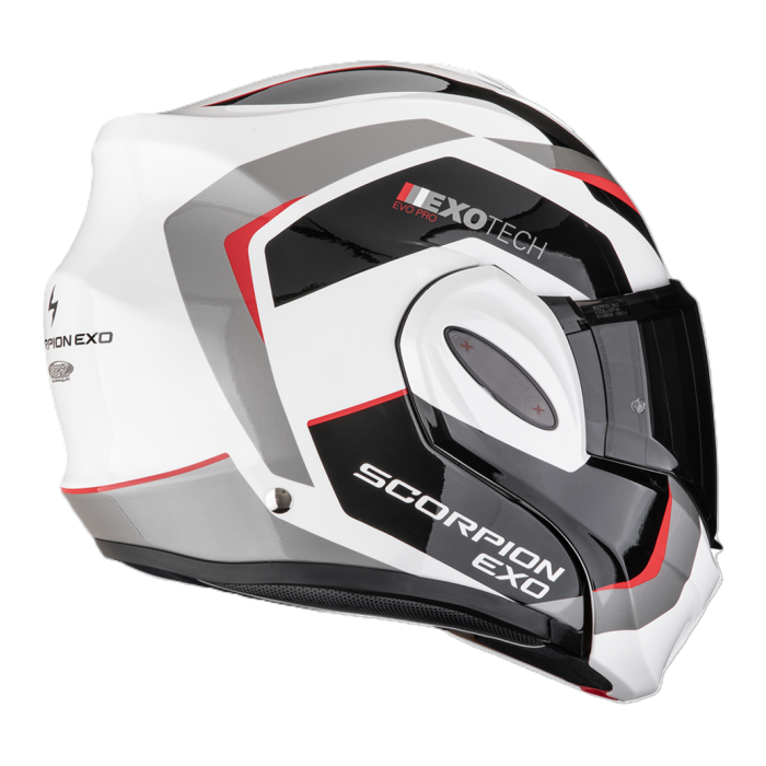 Casco Ribaltabile Scorpion Exo-tech Evo Pro Acuti Grigio Nero Rosso