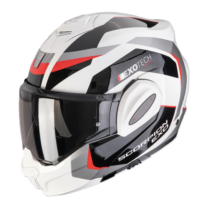 Casco Ribaltabile Scorpion Exo-tech Evo Pro Acuti Grigio Nero Rosso