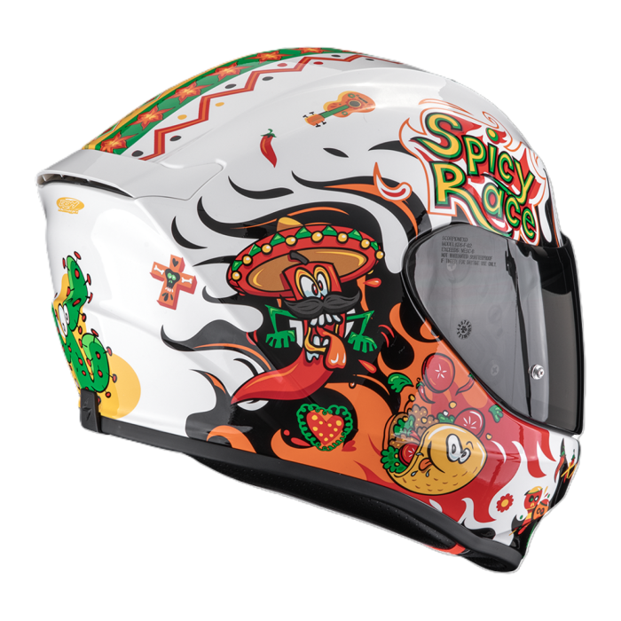 Casco Bambino Scorpion Exo-jnr Air Yucatan Bianco Arancio Nero