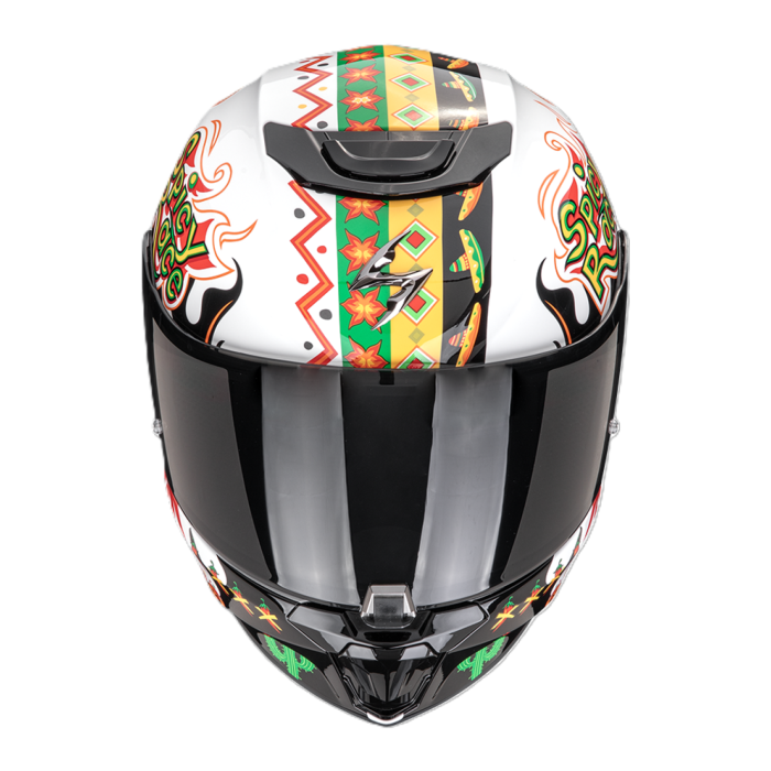 Casco Bambino Scorpion Exo-jnr Air Yucatan Bianco Arancio Nero