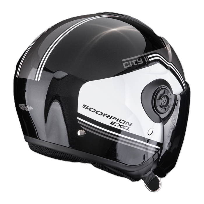 Casco Jet Scorpion Exo-city II Vita Metallo Nero Bianco