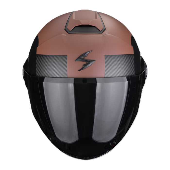 Casco Jet Scorpion Exo-city II Sheer Marrone Nero Opaco