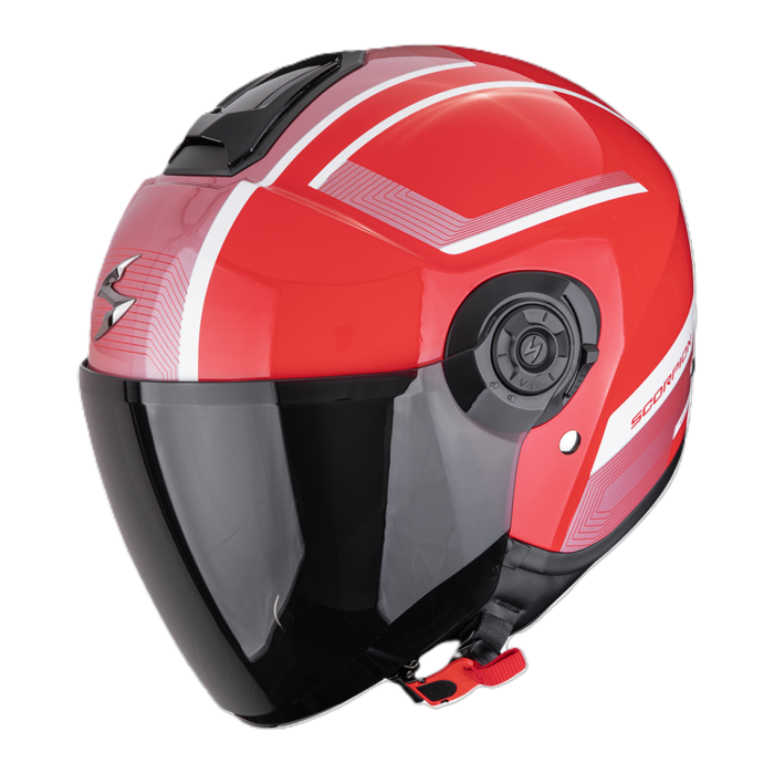 Casco Jet Scorpion Exo-city II Cosmos Rosso Argento