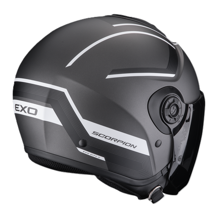 Casco Jet Scorpion Exo-city II Cosmos Argento Opaco Bianco