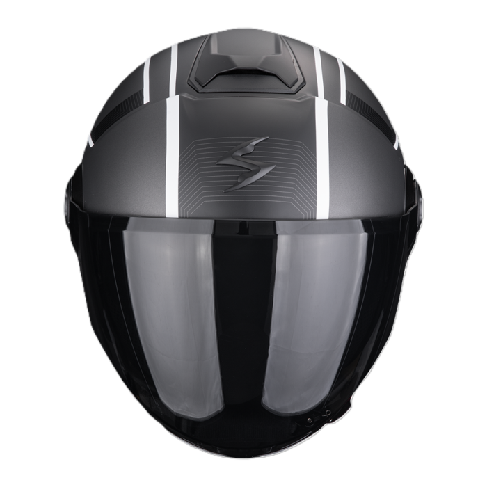 Casco Jet Scorpion Exo-city II Cosmos Argento Opaco Bianco