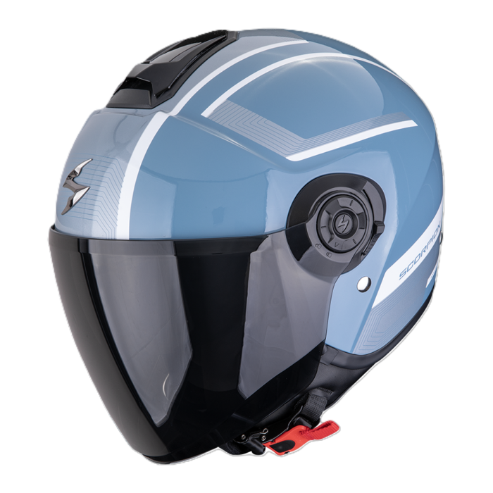 Casco Jet Scorpion Exo-city II Cosmos Blu Argento