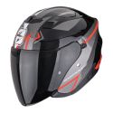 Casco Jet Scorpion Exo-230 Loop Metallo Nero Rosso