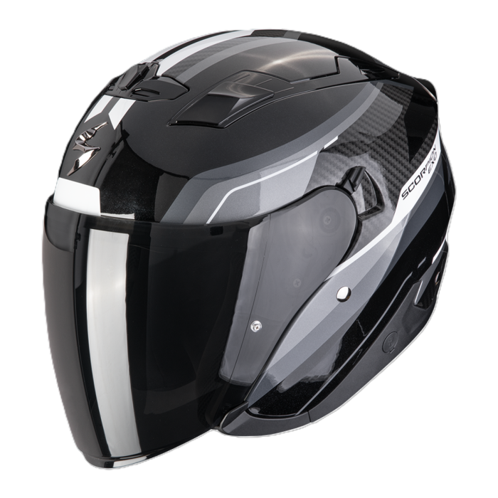 Casco Jet Scorpion Exo-230 Hipe Nero Argento