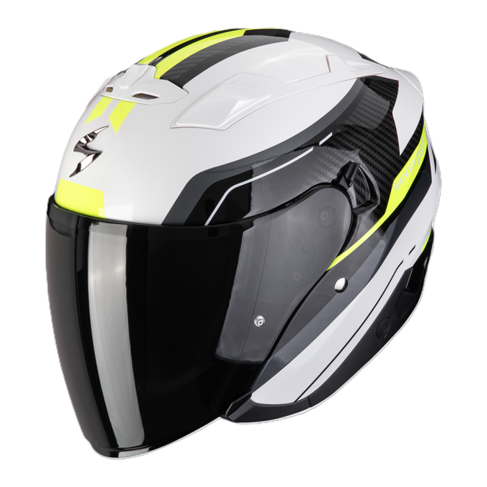 Casco Jet Scorpion Exo-230 Hipe Bianco Nero Giallo N