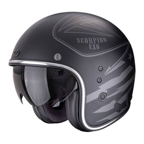 Casco Jet Scorpion Belfast Evo Dawg Nero Argento Opaco