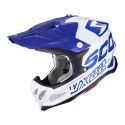 Casco Cross Scorpion Vx-22 Air Updown Bianco Blu Blu