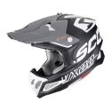 Casco Cross Scorpion Vx-22 Air Updown Matt Nero Bianco Gri