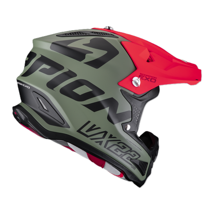 Casco Cross Scorpion Vx-22 Air Updown Matt Verde Nero Ross