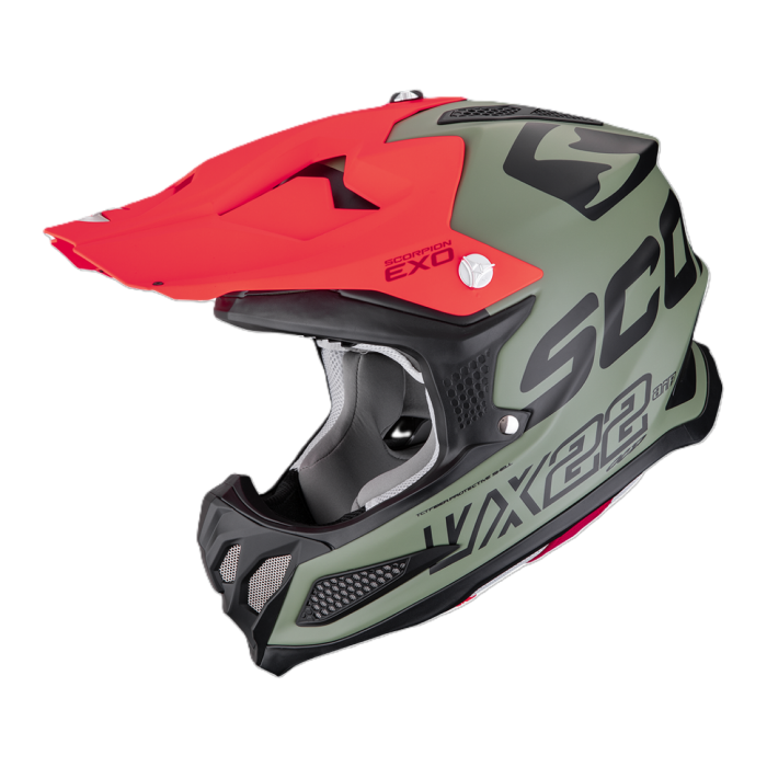 Casco Cross Scorpion Vx-22 Air Updown Matt Verde Nero Ross