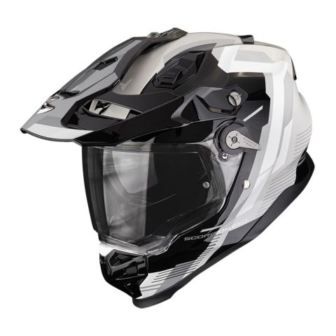 Casco Integrale Adventure Scorpion Adf-9000 Air Patrol Nero Argento