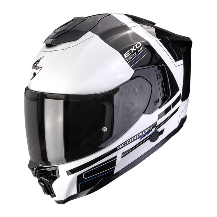 Casco Integrale Scorpion Exo-1500 Air Dual Bianco Nero Blu