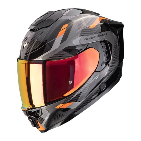 Casco Integrale Scorpion Exo-1500 Air Sleek Nero Arancione