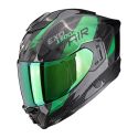 Casco Integrale Scorpion Exo-1500 Carbon Air Platted Nero Verde