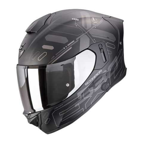 Casco Integrale Scorpion Exo-530 Air Fond Nero Opaco Argento
