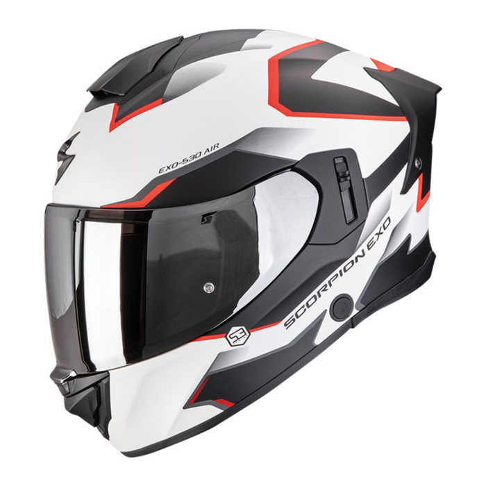 Casco Integrale Scorpion Exo-530 Air Clip Bianco Opaco Nero Ro
