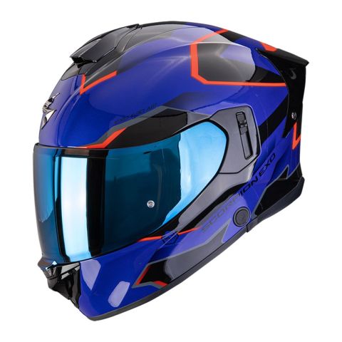 Casco Integrale Scorpion Exo-530 Air Clip Blu Nero Rosso